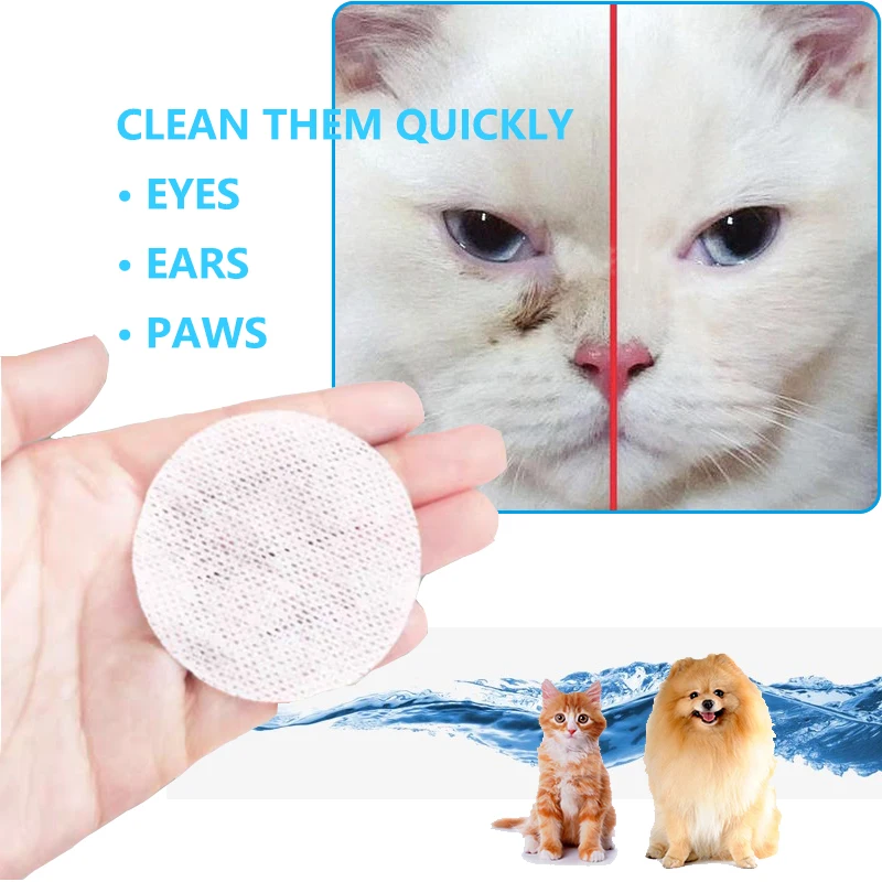 

Portable Pet Eye Ear Wet Wipes Dog Cat Tear Stain Earwax Remover 130PCS/Can Cleaning Wet Towel Paper Pets Grooming Supplies Chat