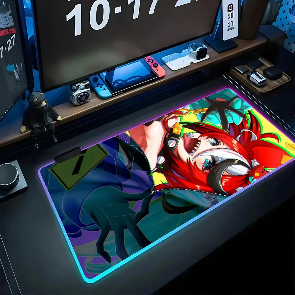 Игровой коврик для мыши Hololive Hakos Baelz X 30 0 коврики настольные ПК RGB клавиатуры день