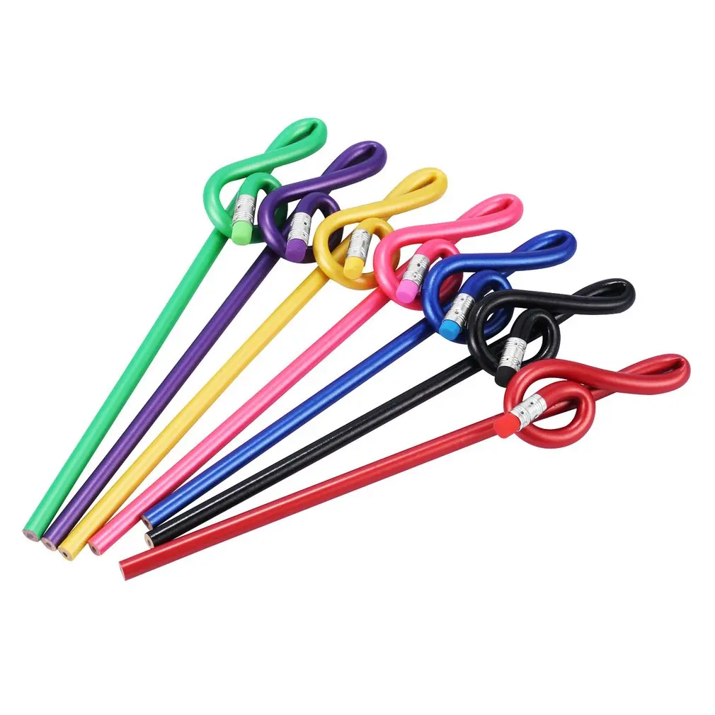 

7pcs Pencil Set Writing Drawing Sketch Painting Non-toxic Pencils Cartoon Musical Note Shape for School Students Stationery Wood