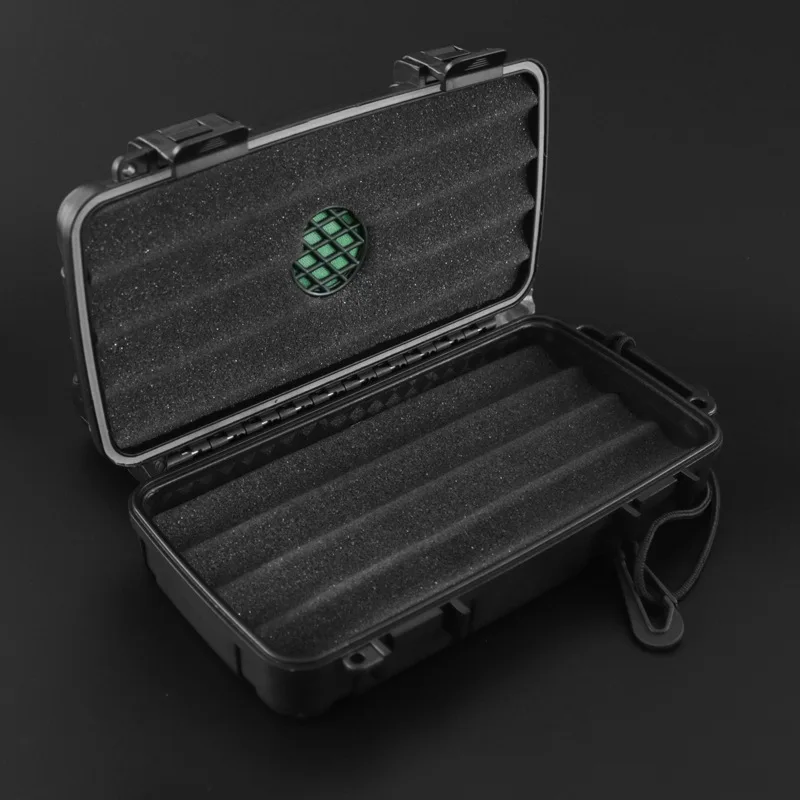 

Travel Cigar Humidor Case Hold 4-5 Count Cigar Waterproof Case Crushproof Airtight Seal Portable