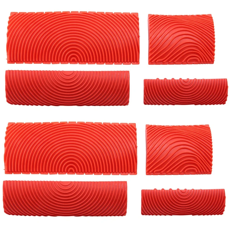 

8PCS Wood Graining Tool Set Rubber Wood Graining Pattern Wall Paint Painting Tool For Wall Painting Decoration DIY