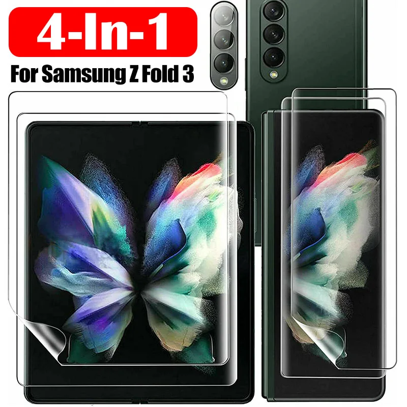 

4 в 1, мягкая Гидрогелевая Защитная пленка для Samsung Galaxy Z Fold 3