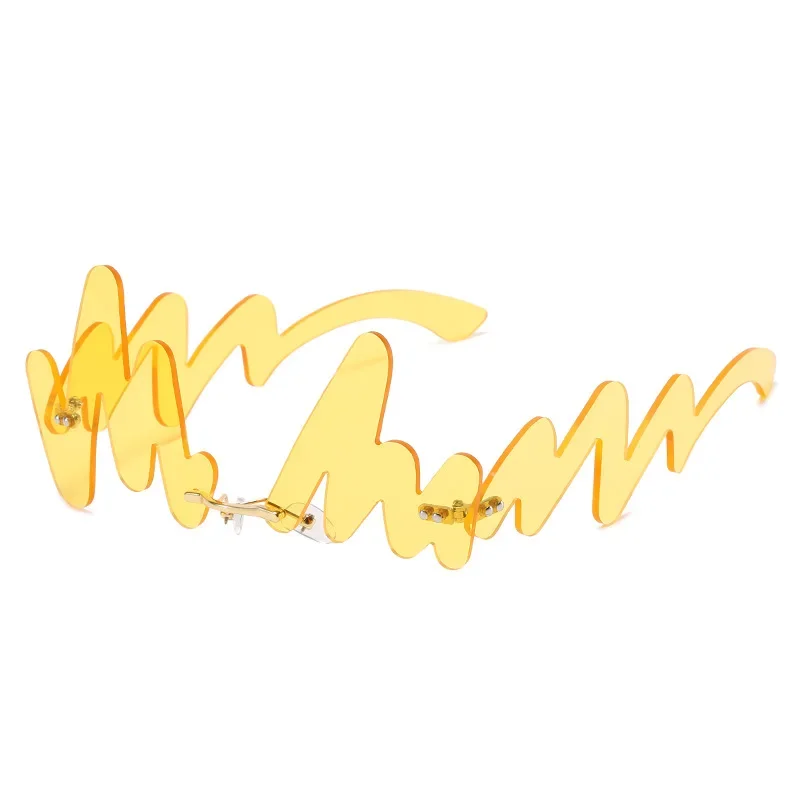 Индивидуальные забавные солнечные очки N-образной формы без оправы женские