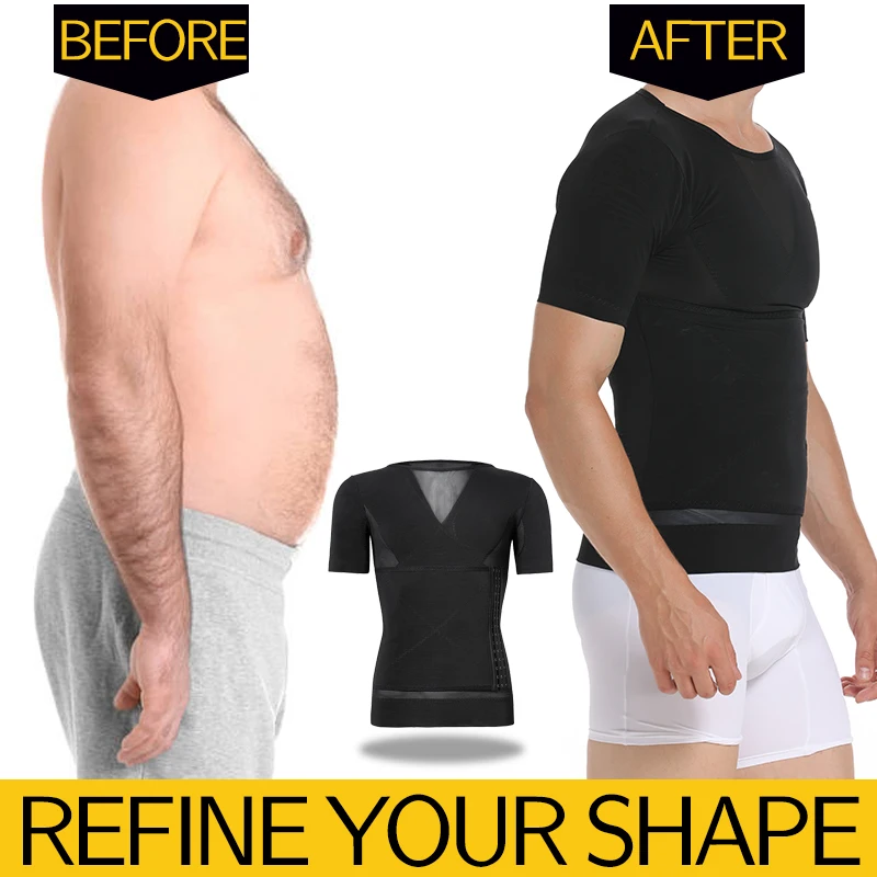 Men Body Shaper Waist Trainer Tummy Control T-Shirt Compression Shirts Weight Loss Slimming Underwear Abdomen Slim Tank Tops