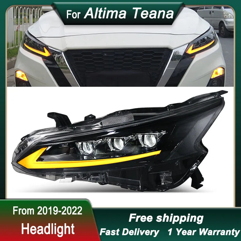 Фото Новые светодиодные фары для Nissan Altima Teana 19-22, полностью светодиодные, с динамическими указателями поворота и линзами Bi-xenon. №1