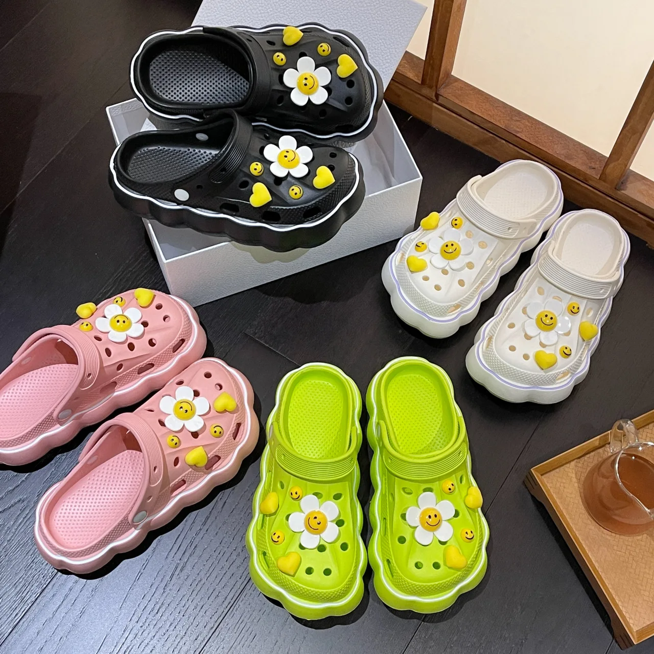 

Сандалии Baotou женские с мультяшным принтом, удобные шлепанцы до локтя, шлепанцы для студенток, весна-лето 2023