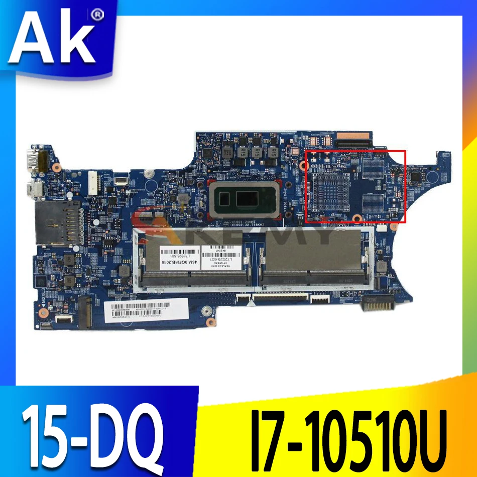 

L72030-601 L72030-001 For HP 15-DQ motherboard mainboard I7-10510U GM UMA tested 100% ok