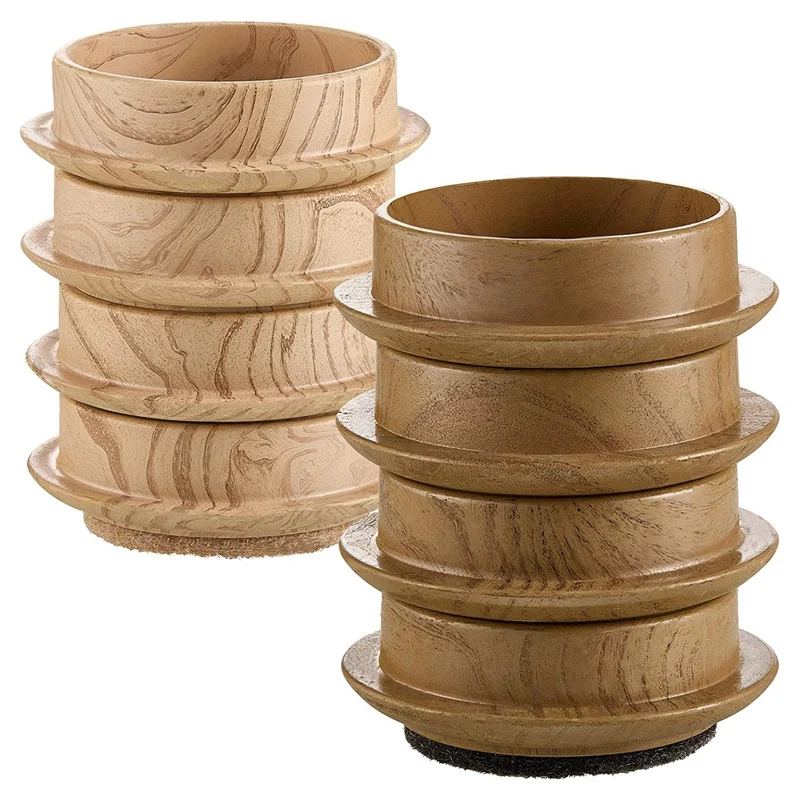 

8 Pieces Felt Floor Cups 4.5 Cm Round Furniture Felt Castors Non Slip Floor Protector For Chair Legs Furniture