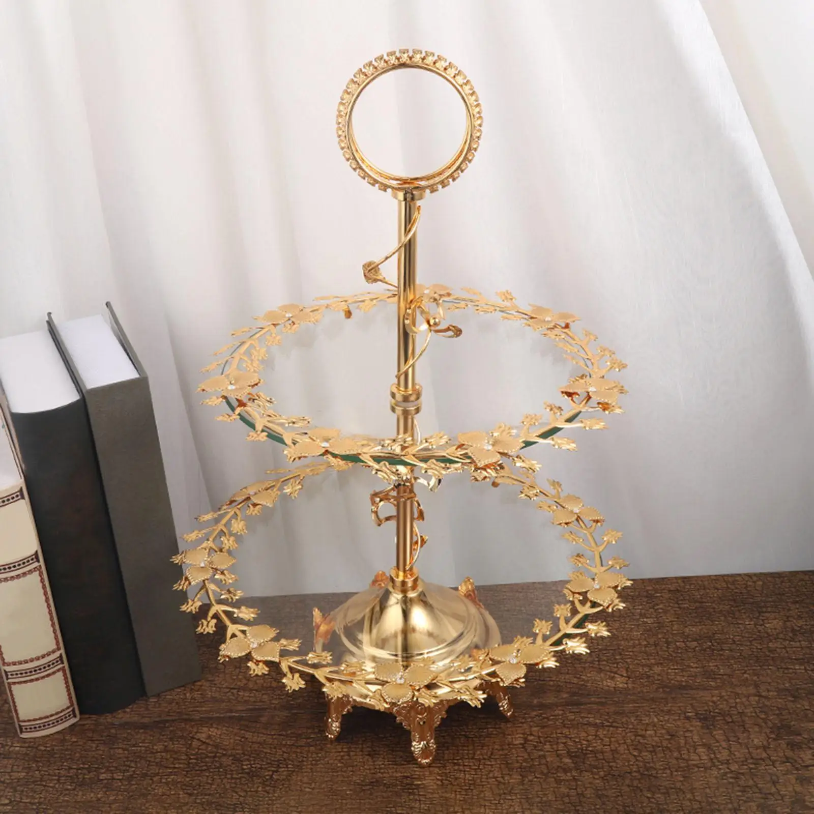 

2 Tier Cupcake Stand Serving Tray Cookie Tray Cake Snack Tray for Wedding