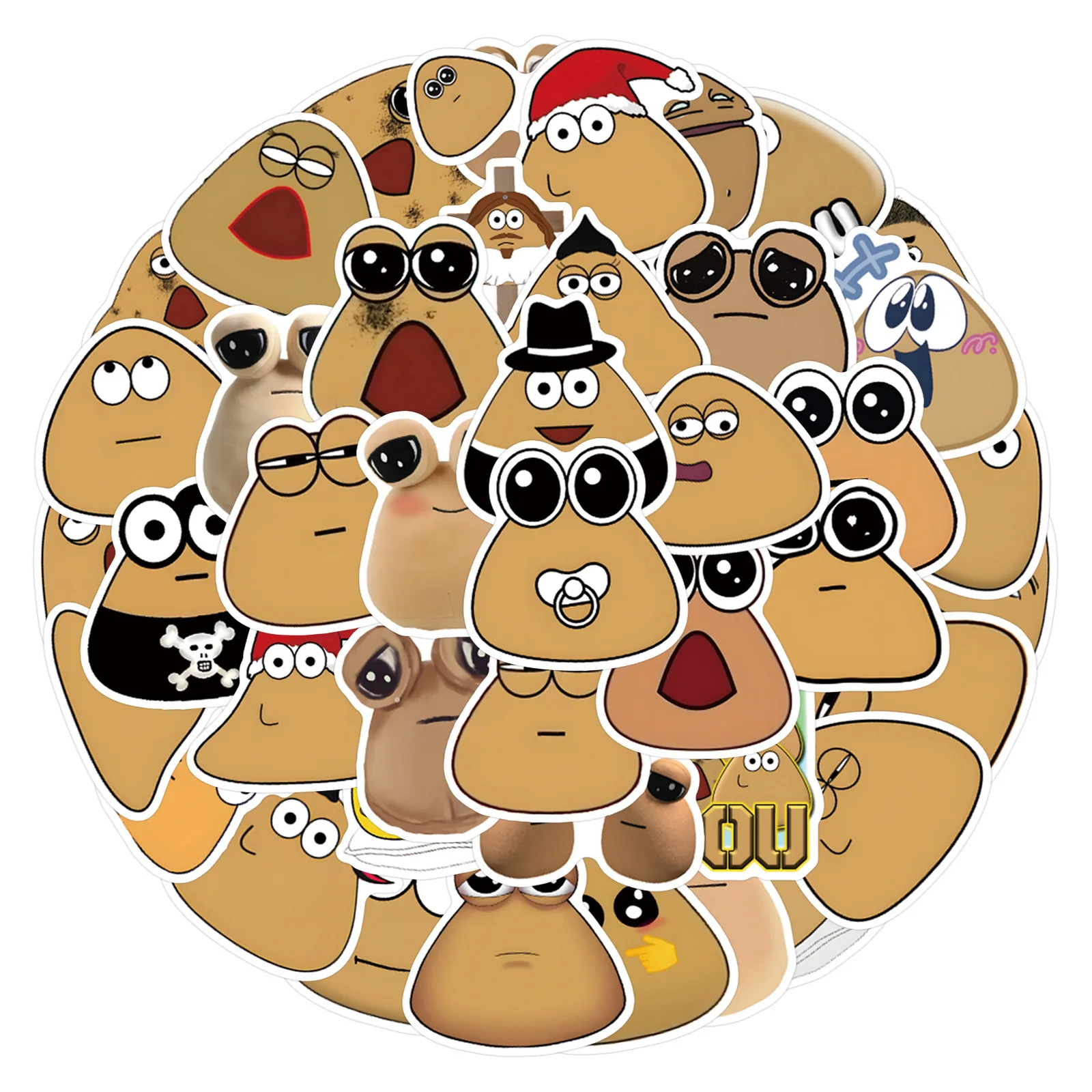 10/30/55 шт. игра My Pet Alien POU наклейка забавный мультфильм милый креативный рисунок