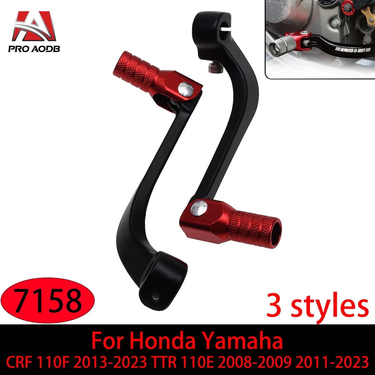 Мотоциклетный рычаг переключения передач с ЧПУ педаль для Honda Yamaha CRF 110F 2013-2023 TTR 110E