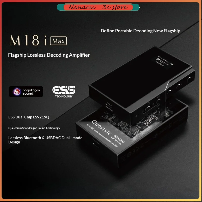 Фото Новый декодер Questyle M18i MAX Little Tail HIFI, портативный усилитель для наушников с Bluetooth, без потерь, с разъемами 3.5 мм/4.4 мм №1