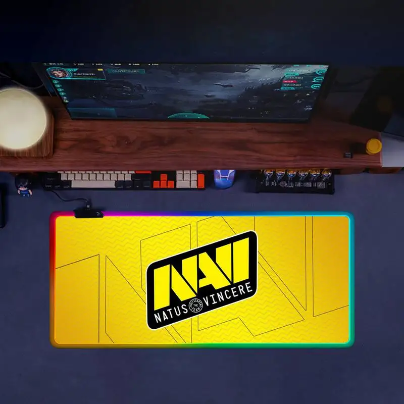 

Navi Natus Vincere коврик для мыши, большой игровой коврик для мыши RGB со светодиодный Ной подсветкой, коврик для клавиатуры и мыши, компьютерная мыш...
