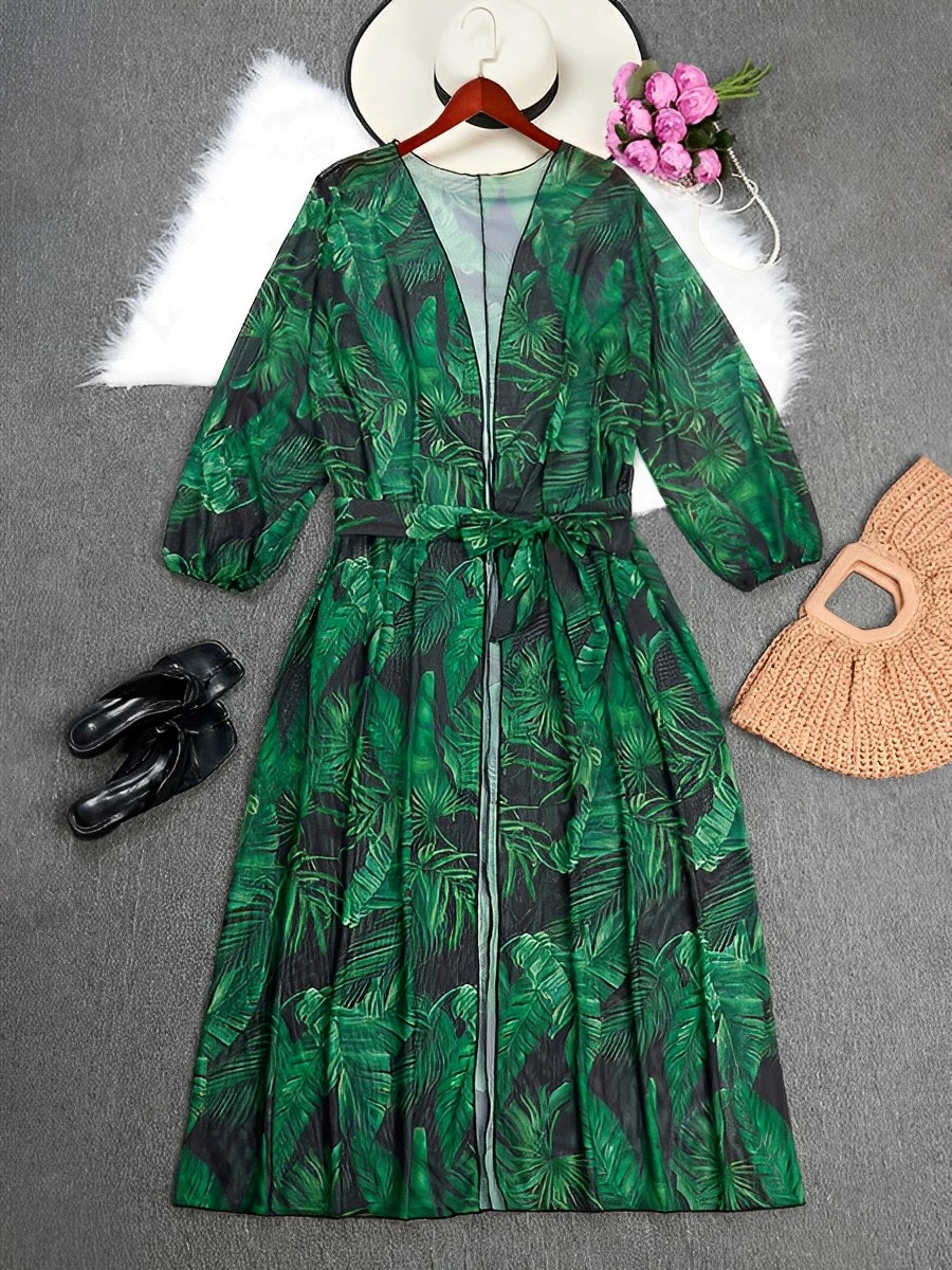 Пляжная накидка большого размера с принтом