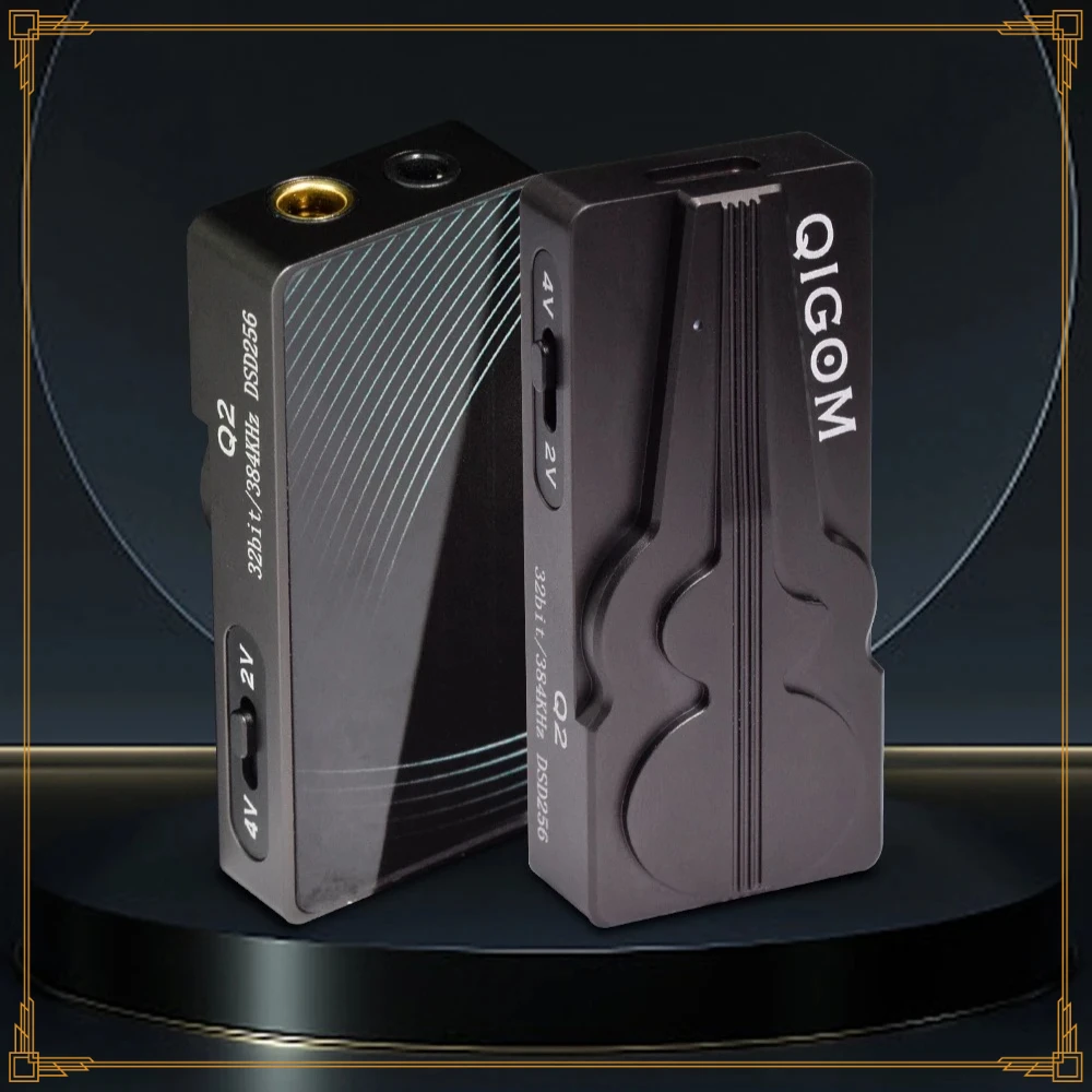 Фото QIGOM Q2 USB C DAC усилитель для наушников с чипом CS43131, Hi-Res Audio 24бит/192кГц, портативный усилитель для IEM-наушников для аудиофилов. №1