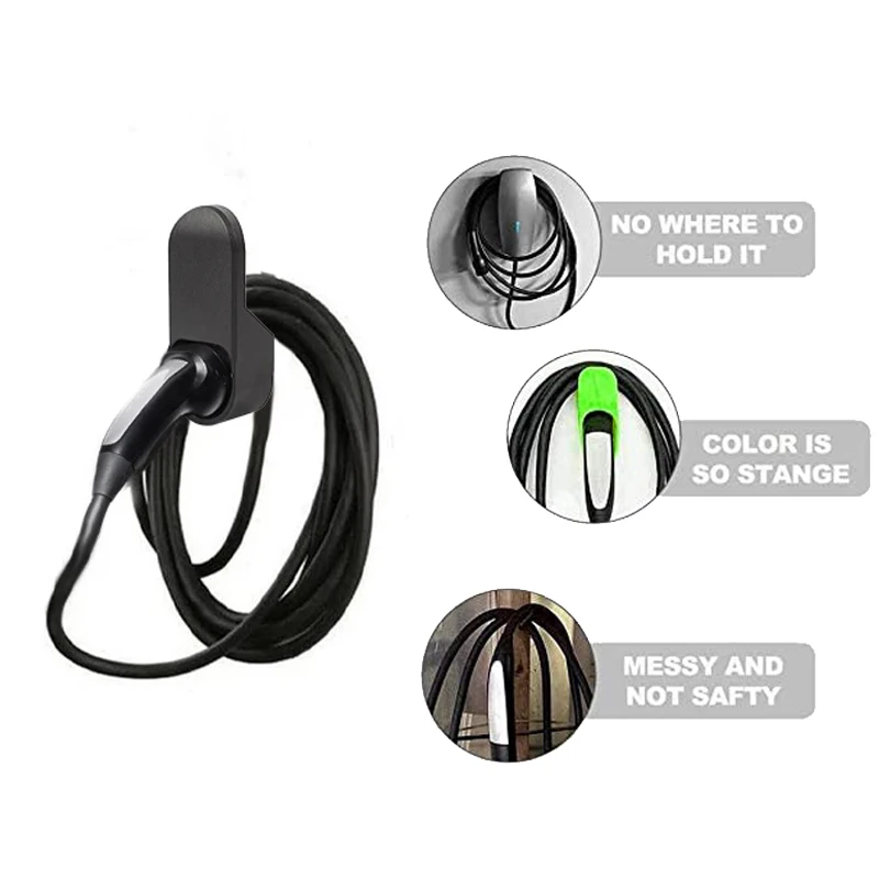 

For Tesla Model 3 Y S X Charging Cable Organizer Wall Mount Connector Bracket Charger Holder with Chassis Bracket Charger