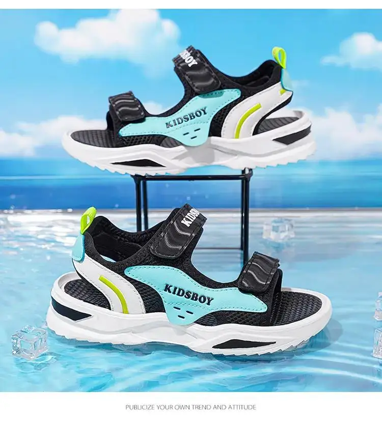 

Summer Children's Mesh Hollow Out Sports Casual Sandals Boys Soft Bottom Anti Slip Breathable Fashion Casual Beach Sandals