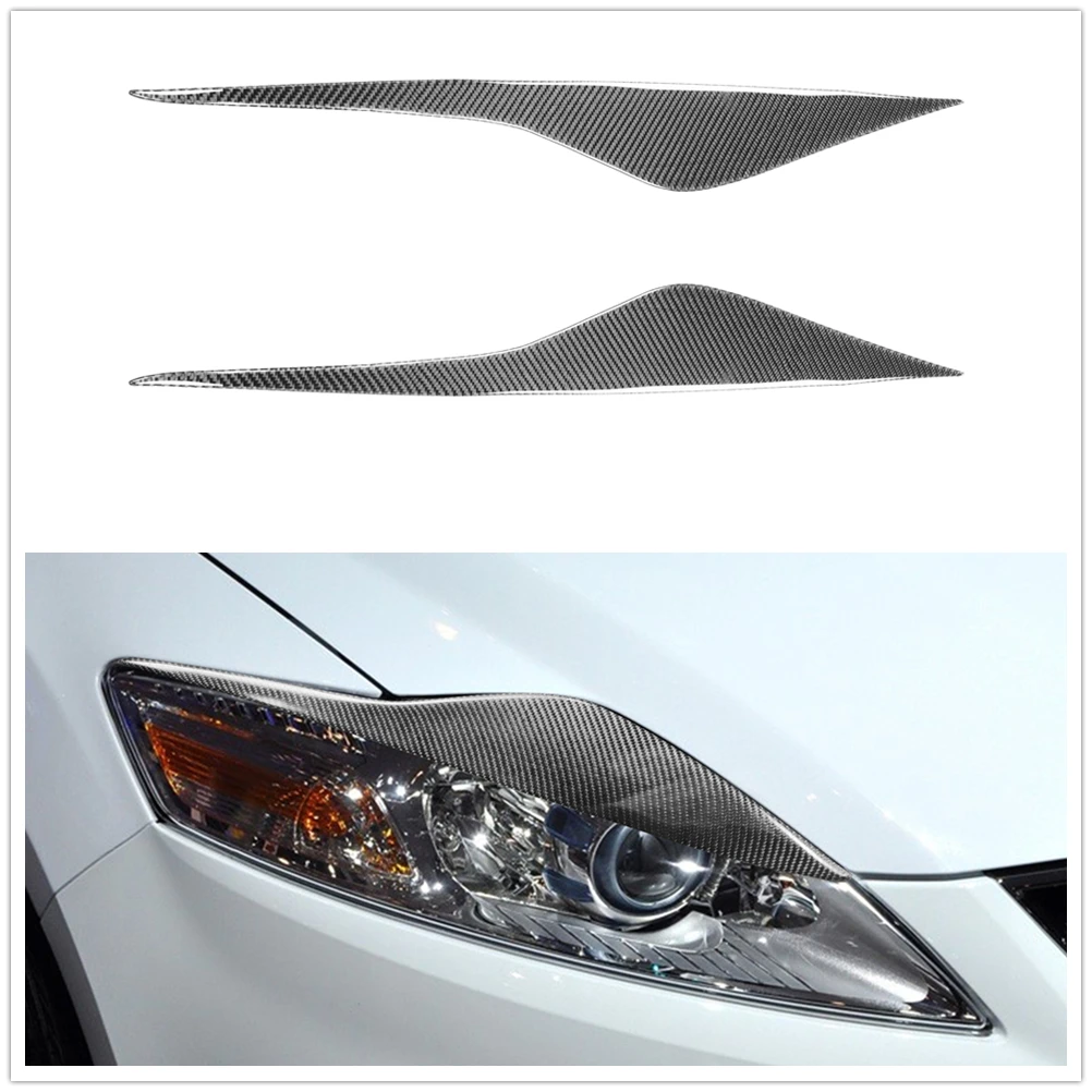 

Carbon Fiber Front Headlight Eyebrow Trim Cover For Mondeo MK4 2007 2008-2013