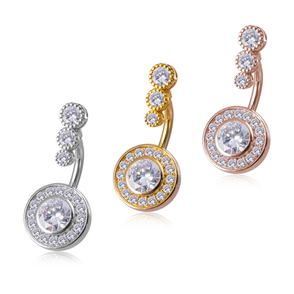 

1pc 316L Surgical Steel Belly Button Rings Clear CZ Navel Rings 14G Sexy Belly Rings Cubic Zirconia Belly Navel Piercing Jewelry
