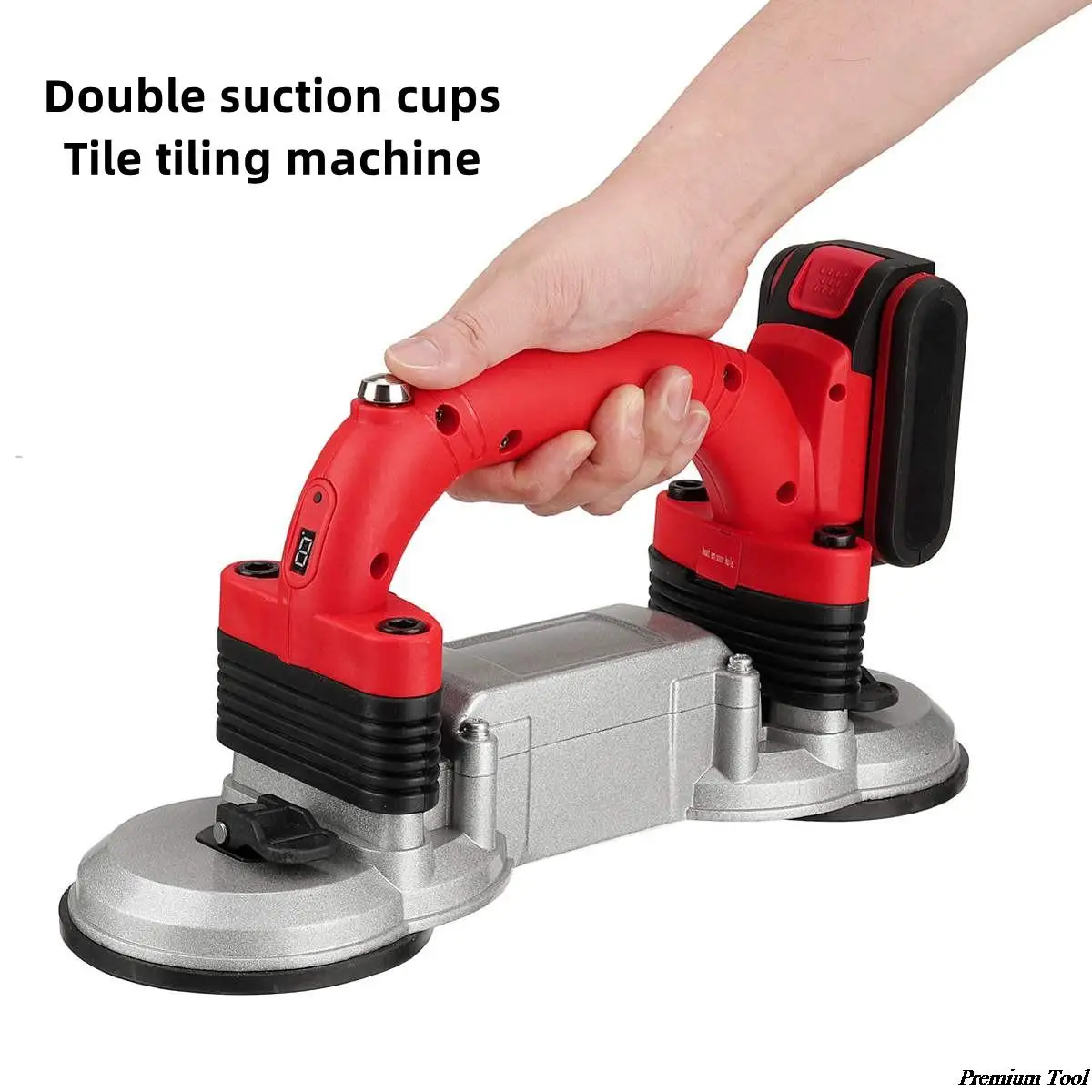 

Portable Tile Tiling Machine With 2 Batteries 60-120CM Tiles 5 Speed Adjustable Tile Vibrator Floor Suction Cup Laying Tools