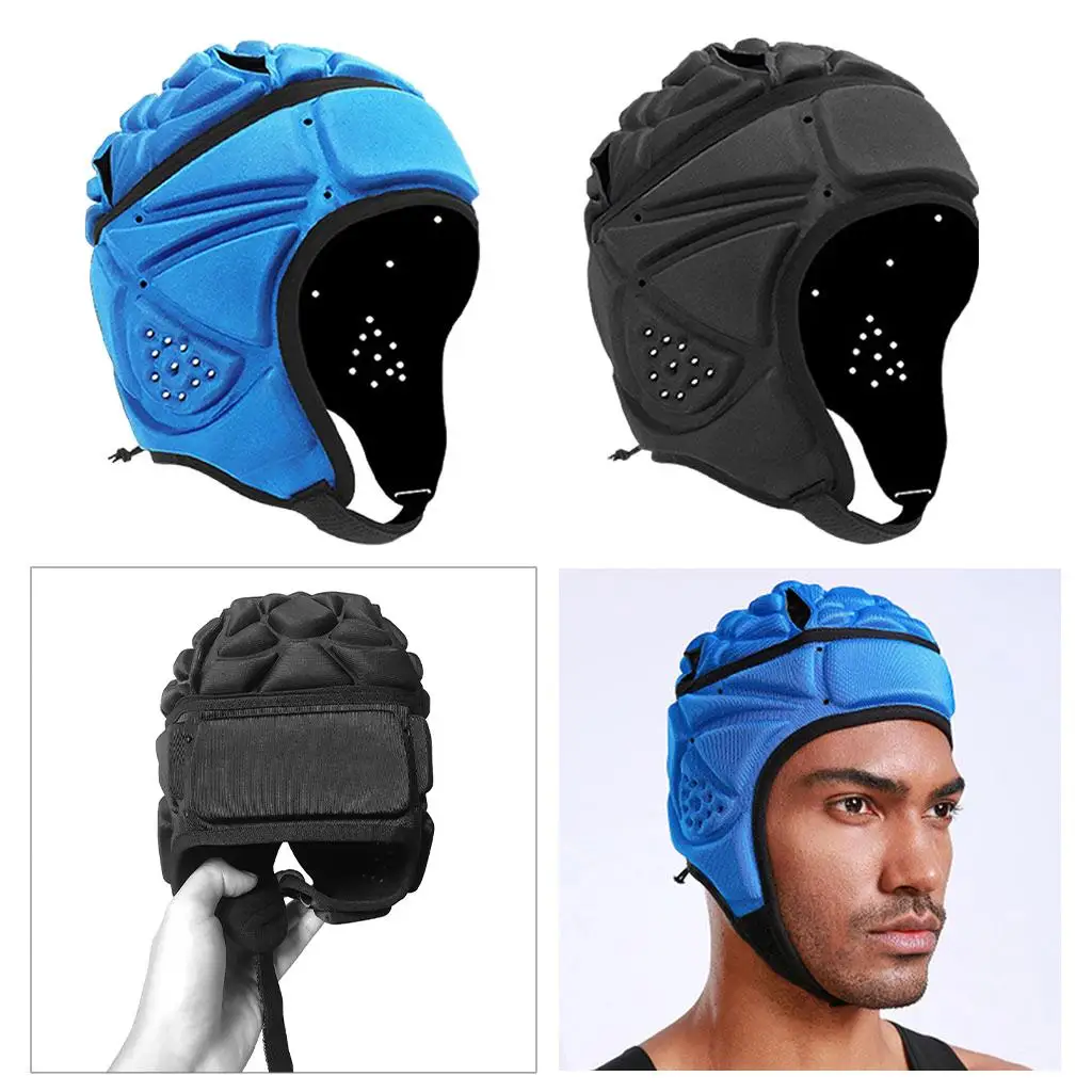 

Головной убор с подвеской в виде шлема для регби головной убор с подкладкой из ЭВА Регулируемый протектор головы для молодежи и взрослых Катание на роликах футбол для верховой езды