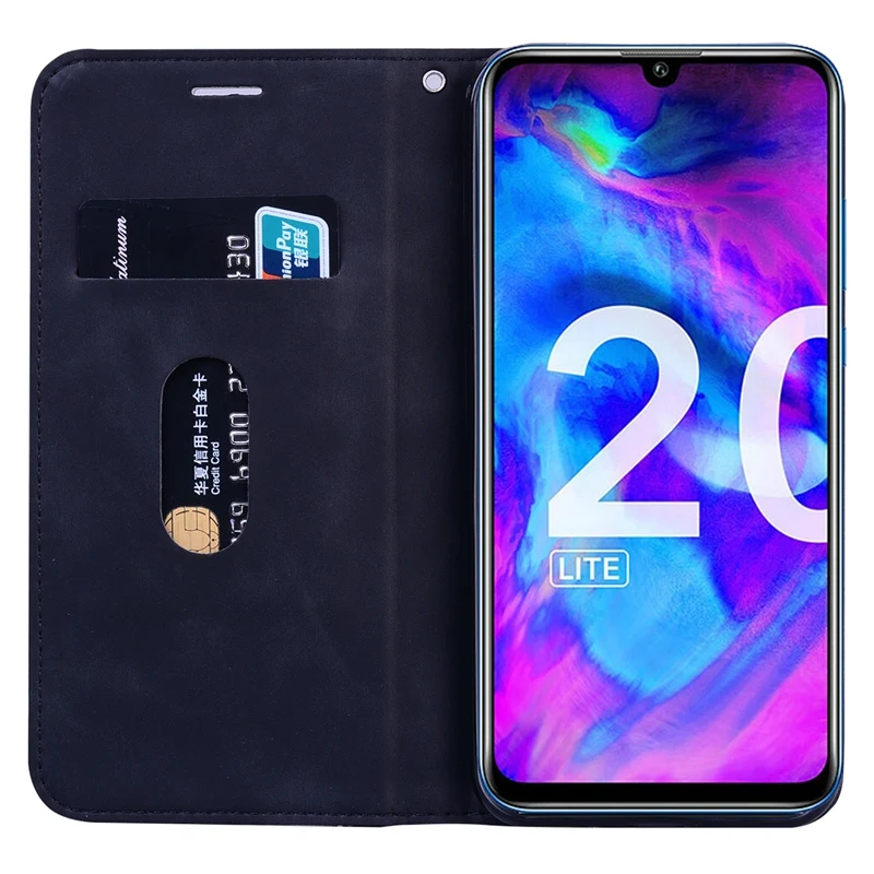 Прочный Магнитный флип-чехол для Honor 50/50 Lite с отделениями карт Матовый кожаный