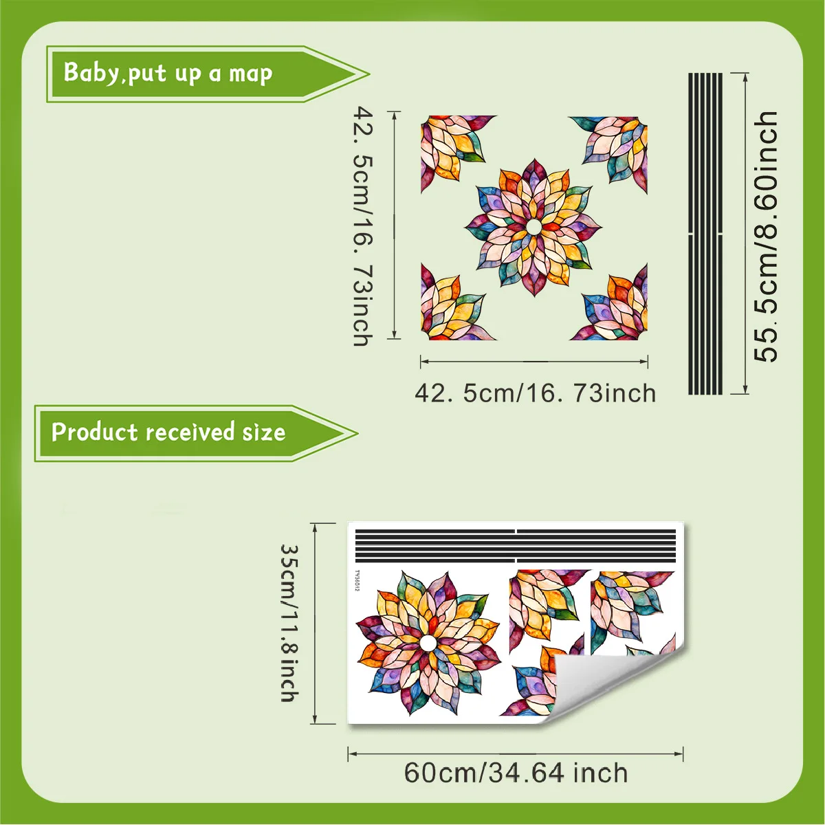 

1 шт., прозрачная стеклянная наклейка с радужным цветком, самоклеящаяся пленка для окон, для гостиной, спальни, офиса, балкона, домашнего декора