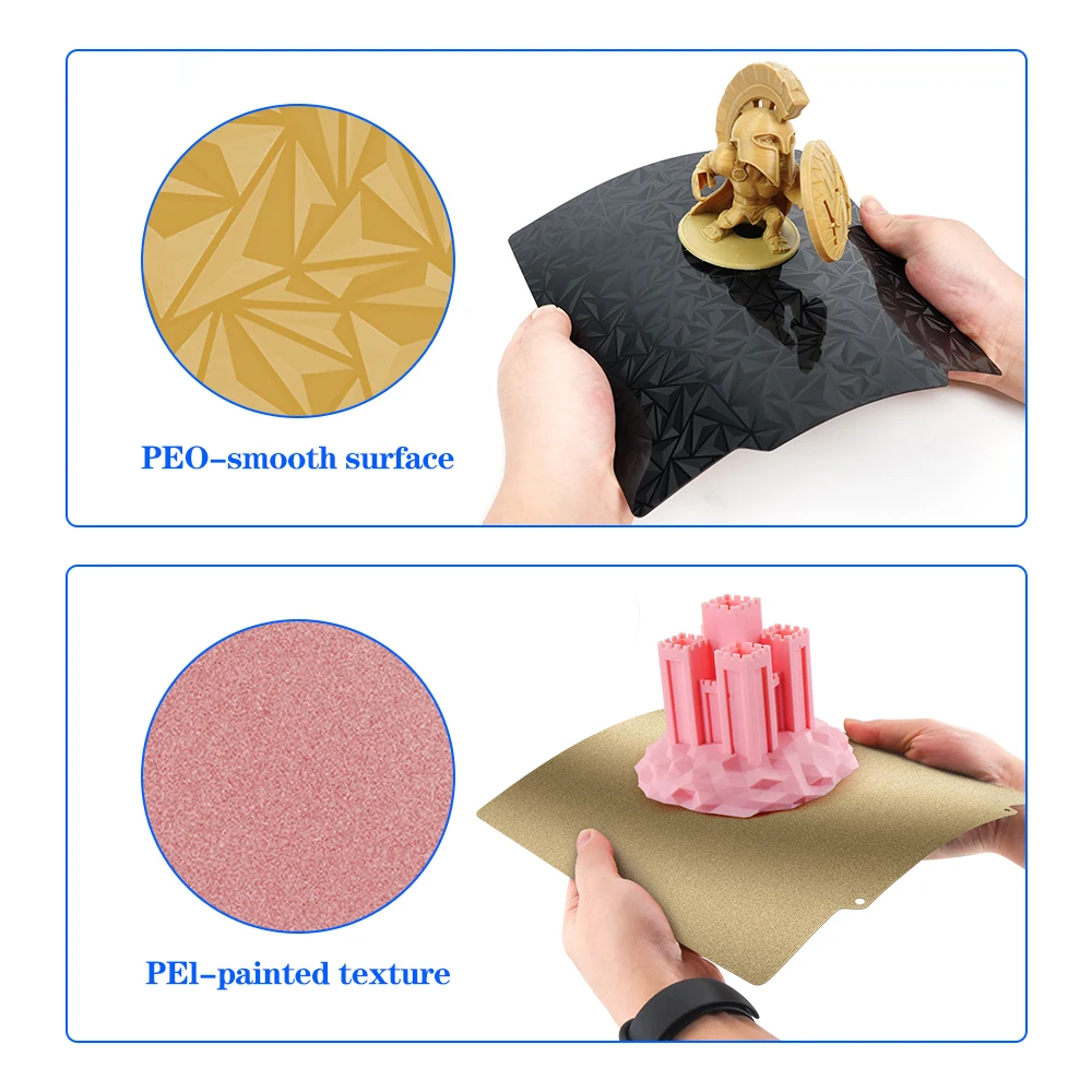 PEY Hot Bed PEO/PET + PEI гибкий лист Магнитная кровать двухсторонний 3D принтер 180/257/235/315 мм