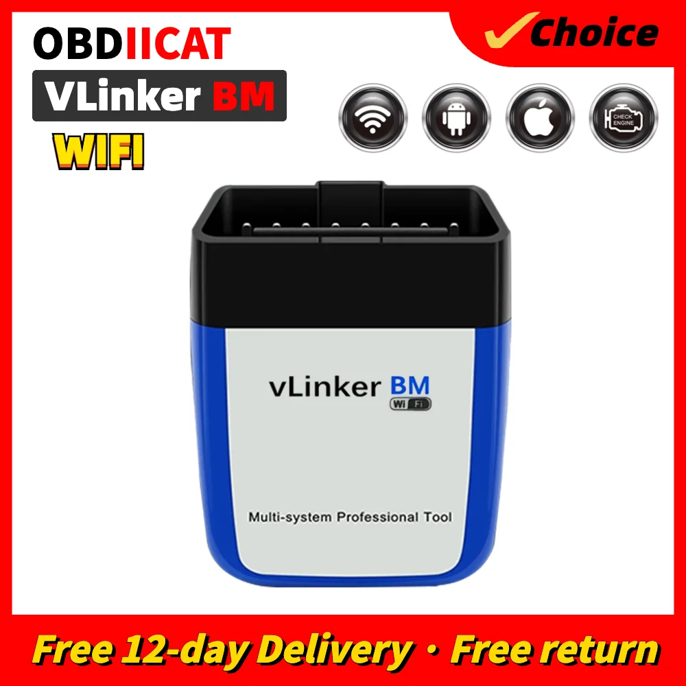 

Vgate vLinker BM+ OBD2 Scanner Bluetooth 3.0/4.0/Wifi OBD Car Diagnostic-Tool ELM327 Auto OBDII Scan Tool For B-M-W