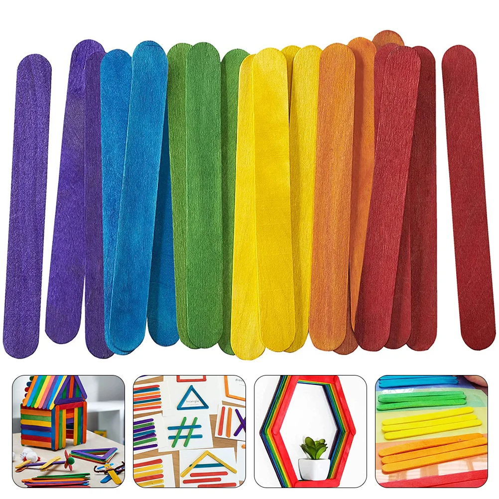 

Sticks Wooden Diy Making Ice Cream Craft Popsicles Stick Colored Popsicle Wood