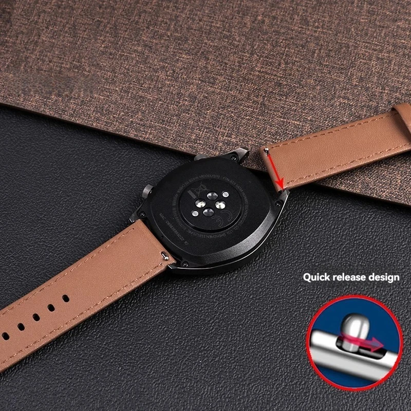 Для Huawei Watch Smartwatch GT5 GT4 GT3 Повседневные кожаные ремешки для часов из воловьей кожи 46
