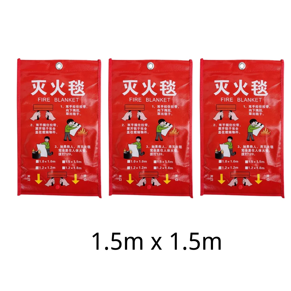 

1.5m x 1.5m Fiberglass fire blanket for home /car/ kitchen/ factory emergency fire blanket Extinguisher Shelter Fire Tent Safety