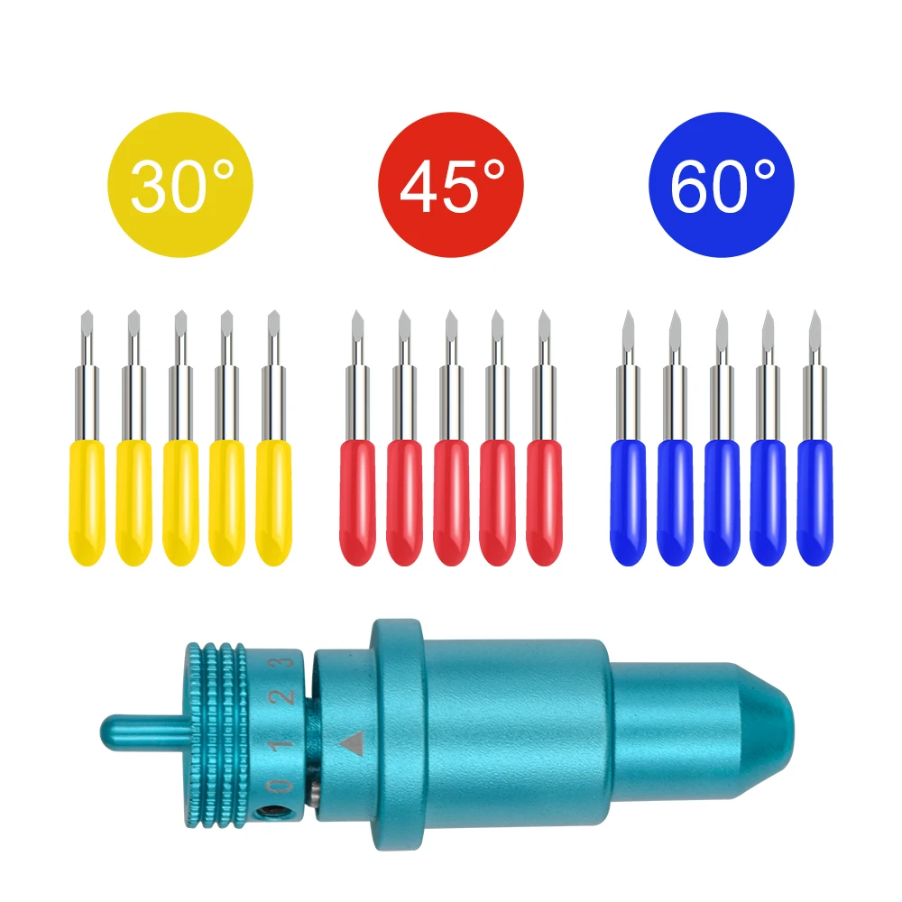 

1 шт. плоттер лезвие виниловый резак для силуэта камеи 4 держателя лезвия + 5 шт. искусство 30/45/60 градусов для силуэта Камея 4