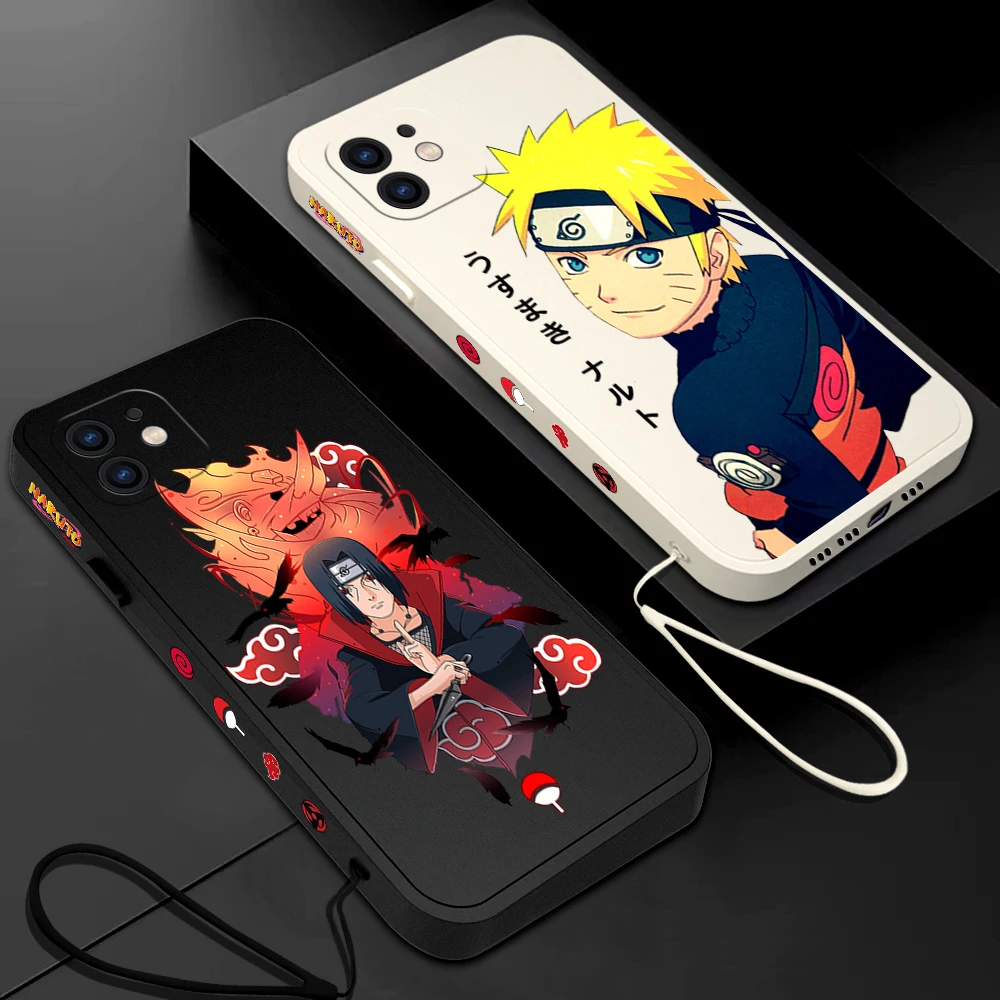 

Uzumaki Naruto Phone Case For Samsung Galaxy S23 S22 S21 S20 Ultra Plus FE S10 4G S9 S10E Note 20 10 9 Plus With Lanyard Cover