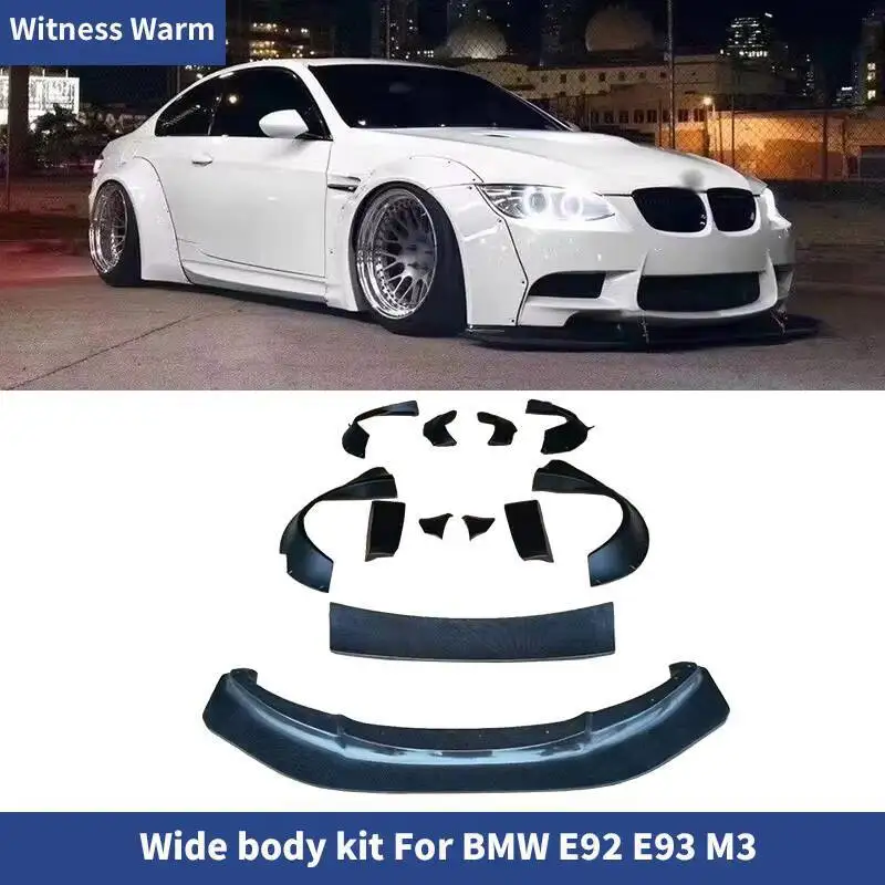 Фото E92 E93 M3 Широкий комплект кузова автомобиля, брови на колеса автомобиля, передняя губа, задние крылья, спойлер для BMW E92 E93 M3 2006-2010, модификация автомобиля №1