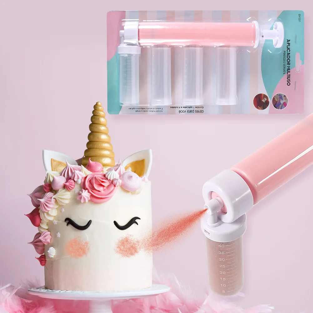 

Baking Tools Manual Cake Spray Gun Cylinder Cream Cake Coloring Duster Type Plastic Baking Accessories