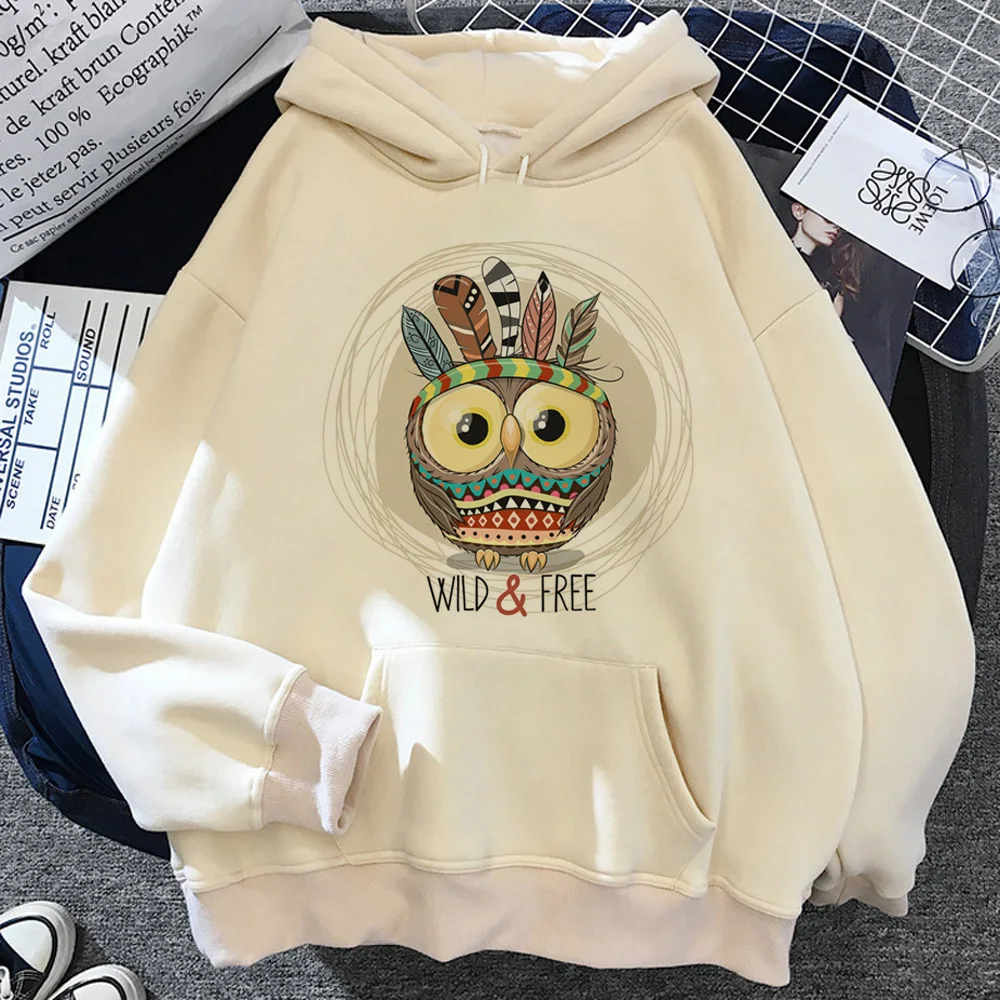 Owl hoodie kawaii modern style anime clothes for teens comic winter teen hoddie sweatshirts Japanese casual wear Y2K
