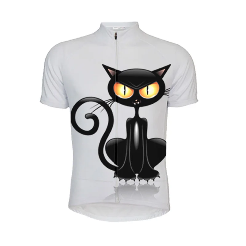 

Women's Cycling Clothing Black Cat Short Sleeve Cycling Jersey Top Team MTB Wear Ropa Ciclismo Pro Girls Sportswear Bike Shirts