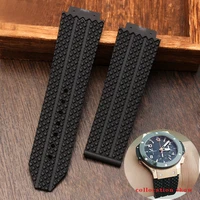 for hublot strap big bang authentic watchband free tool new black silicone men rubber watchband2619 two style