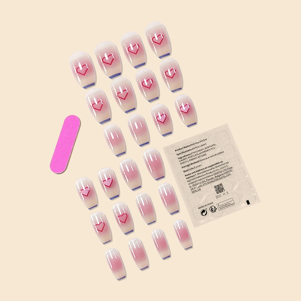 24 шт./набор пресс для ногтей в форме гроба