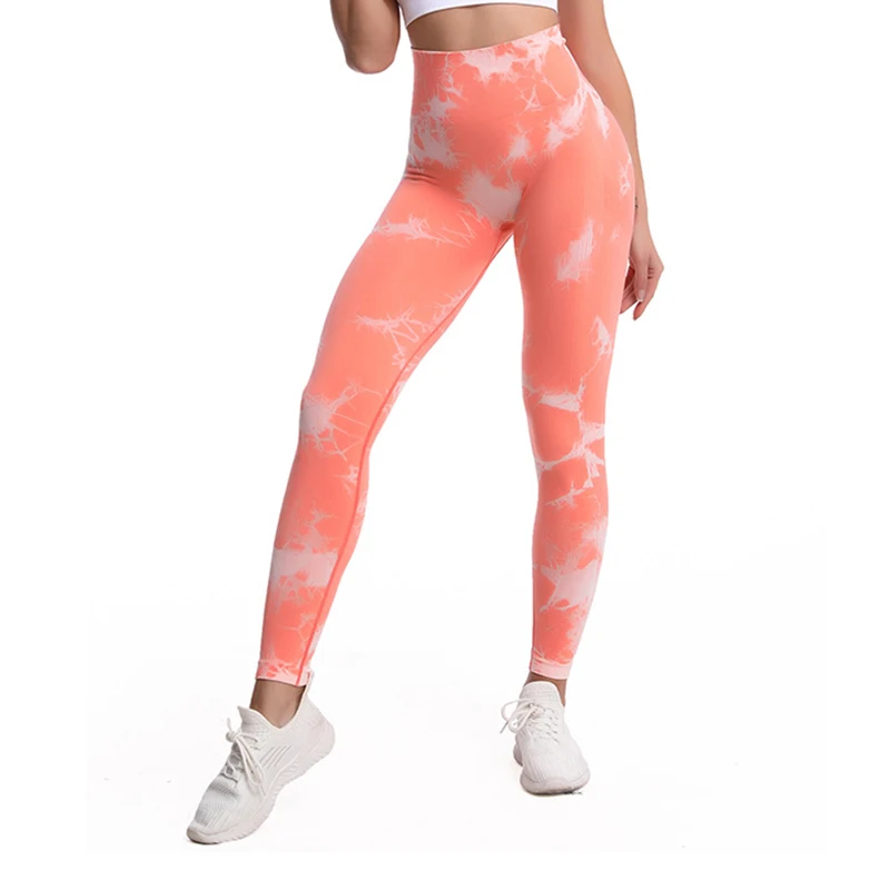 Tie Dye Women Yoga Pants Seamless Sport High Waist Fitness Quick Dry Training Workout Leggings Running Outdoor Gym Leggings