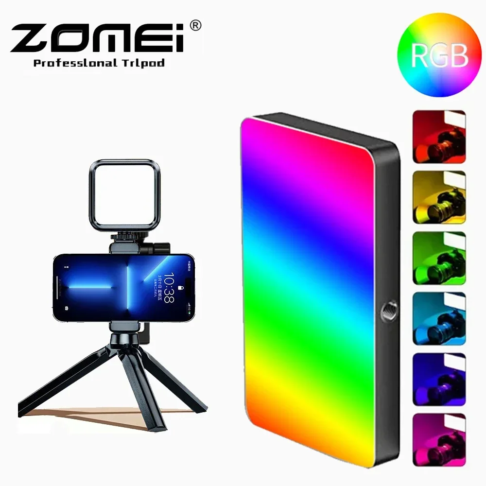ZOMEI RGB светодиодная видеопанель 7-дюймовый карманный заполняющий светильник с