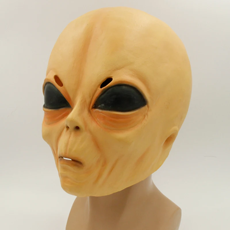 

Horror Alien Mask Cosplay Scary Full Face UFO Alien Latex Masks Helmet Halloween Masquerade Party Costume Props