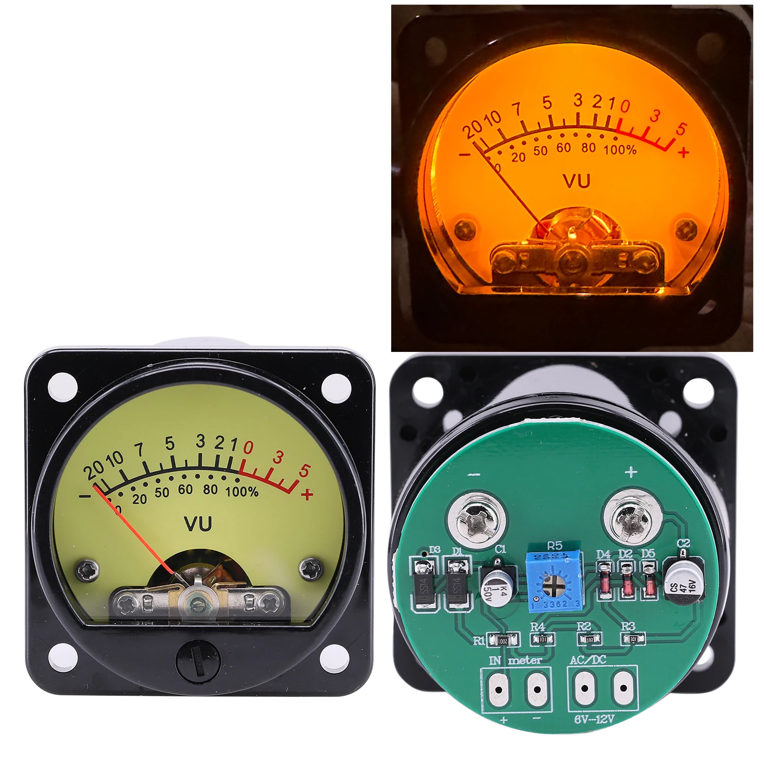 

VU Meter 500VU с подсветкой, 2 шт.