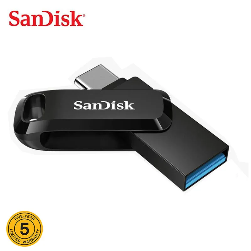 

SanDisk 128GB 256GB Ultra Dual Drive Go USB 3.1 Type-C Flash Drive 32GB 64GB 512GB Pendrive 2in1 USB Flash Drive for Smartphone