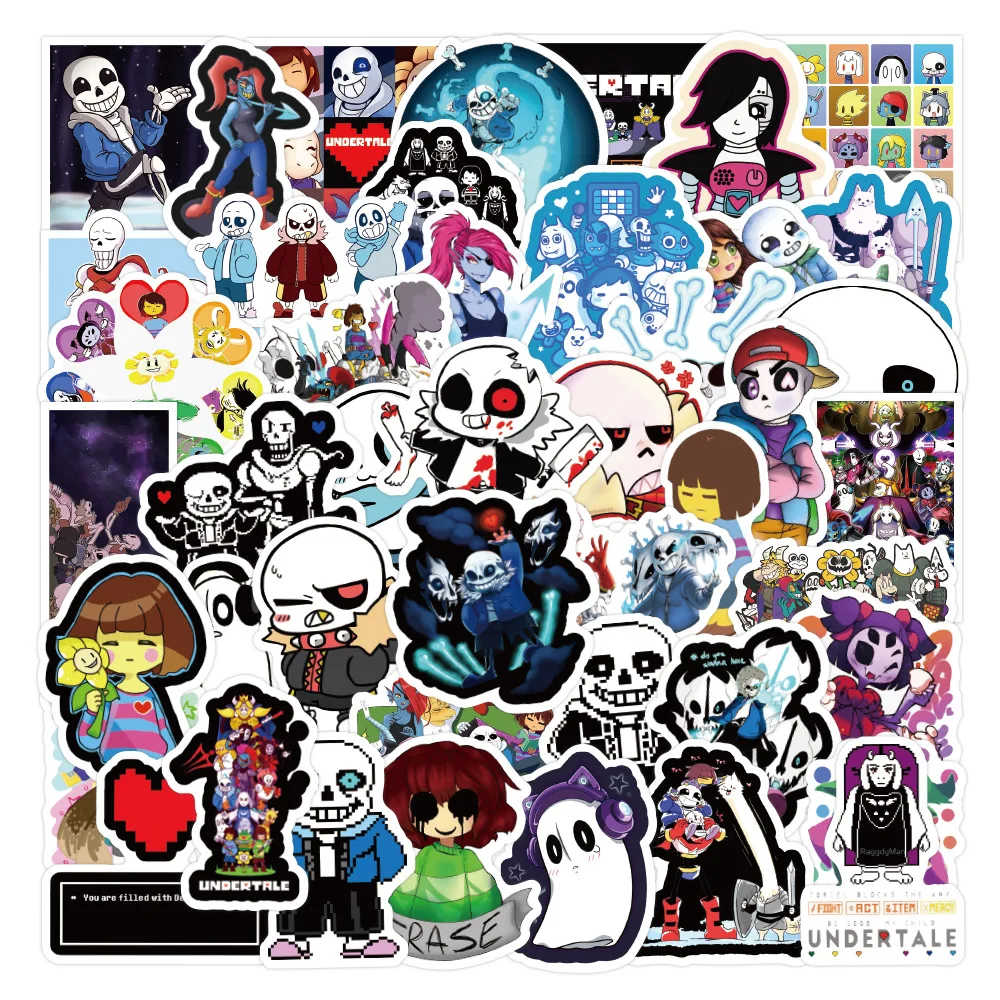 

10/30/50PCS Undertale Game Stickers Graffiti DIY Skateboard Fridge Guitar Laptop Motorcycle Travel Luggage Funny Sticker Kid Toy