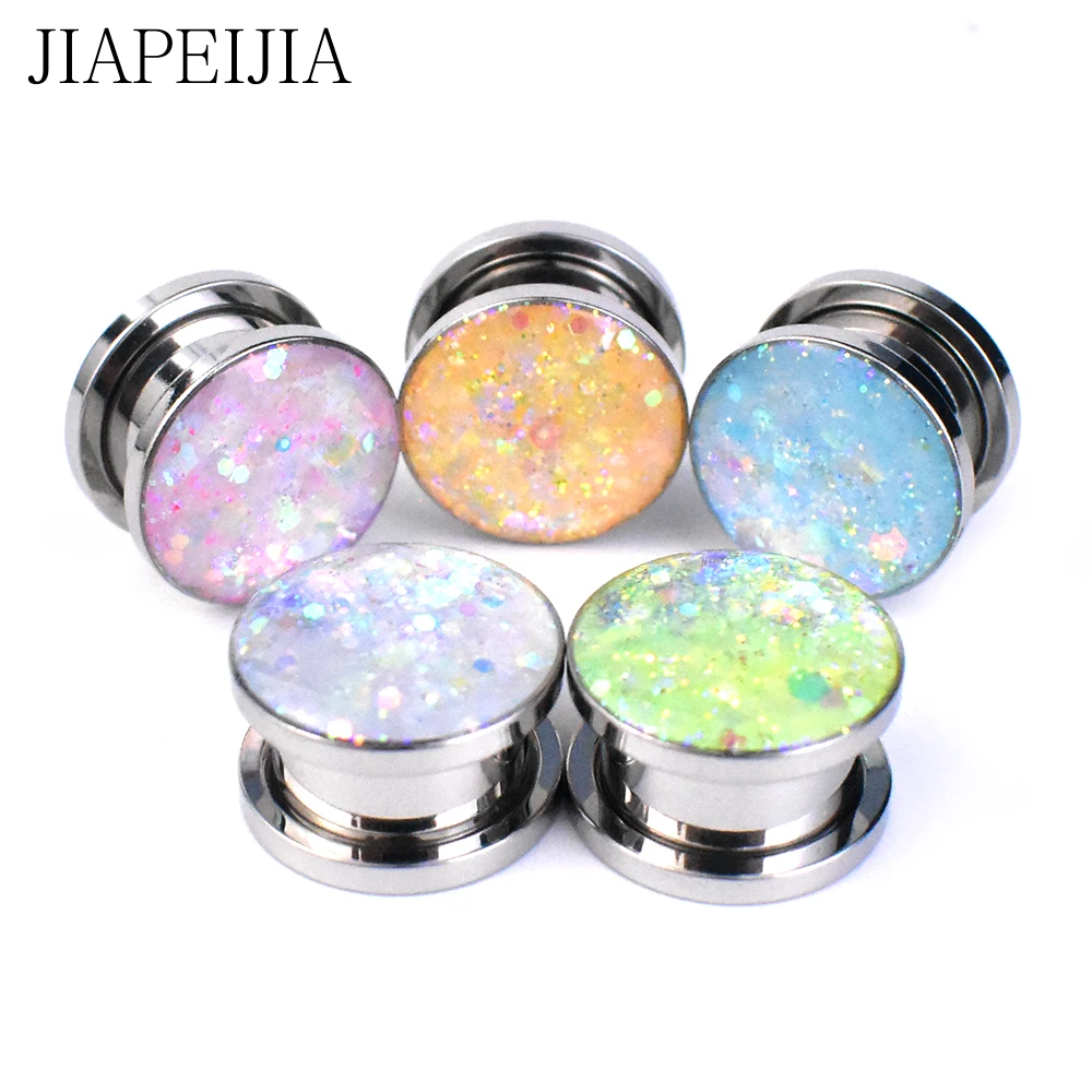 

3-40mm Stainless Steel Ear Gauges Tunnels and Plug Ear Expander Studs Stretching Ear Piercing Earring