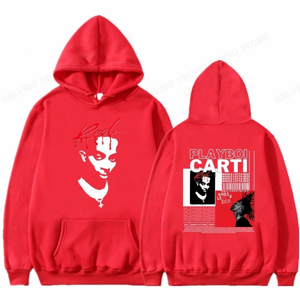 Men's hoodie Oversized sweatshirt Rapper menswear punk Playboi Carti Retro Harajuku coat Tracksuit Christmas sweater