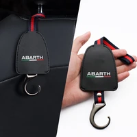 pu leather car seat back hooks portable hanging bag rack for fiat abarth 595500124 punto spider ducato stilo auto accessories