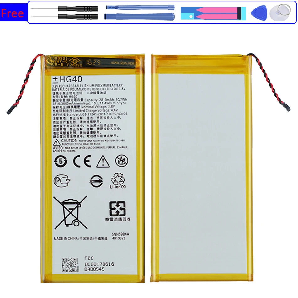 

NEW HG40 3500mAh battery Backup Peplacement For Motorola Moto G5 Plus XT1684 XT1685 XT1687 XT1681 G5Plus HG 40 Bateria + tools